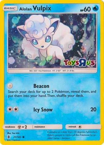 Alolan Vulpix - 21/145 (Toys R Us Promo)Holofoil