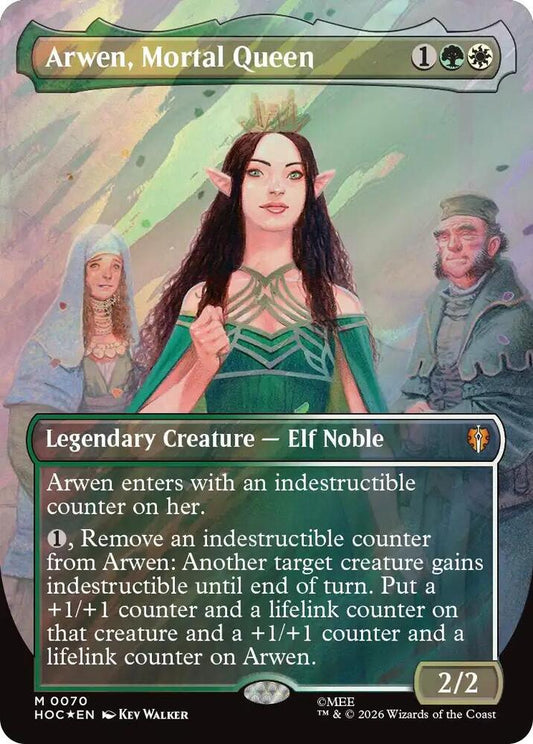 Arwen, Mortal Queen (Borderless) (Surge Foil) Foil