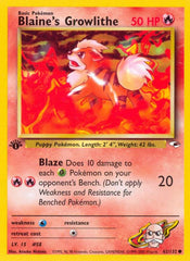 Blaine's Growlithe (62) 1st Edition