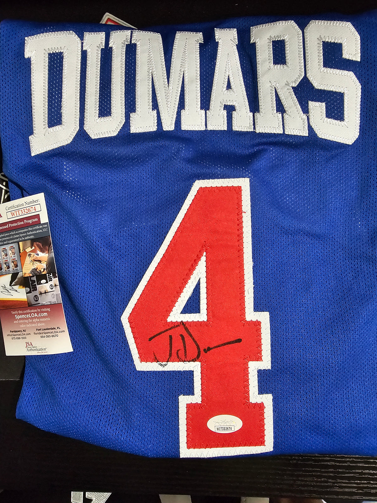 Joe Dumars Autographed Jersey (JSA Cert)
