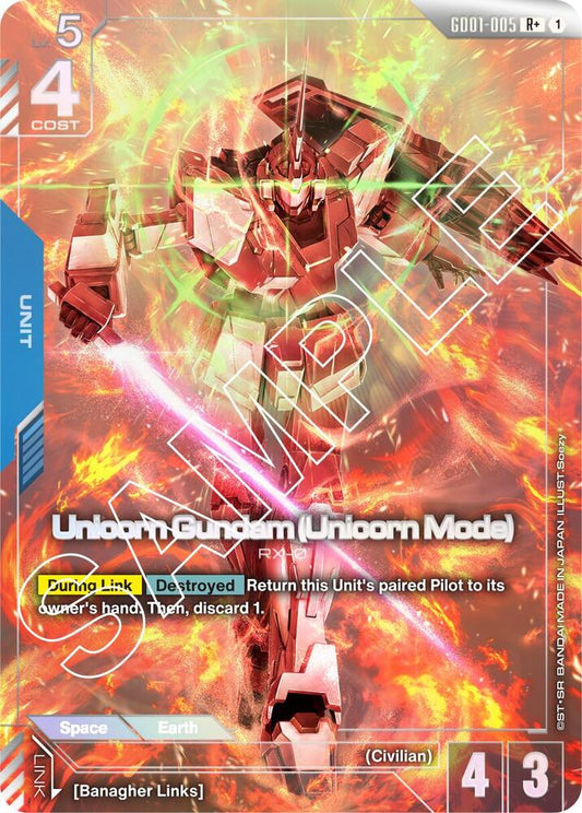 Unicorn Gundam (Unicorn Mode) (R+) Holofoil