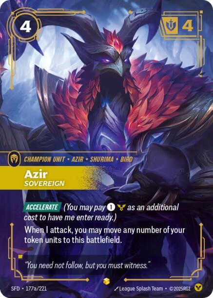 Azir, Sovereign (Alternate Art) Foil