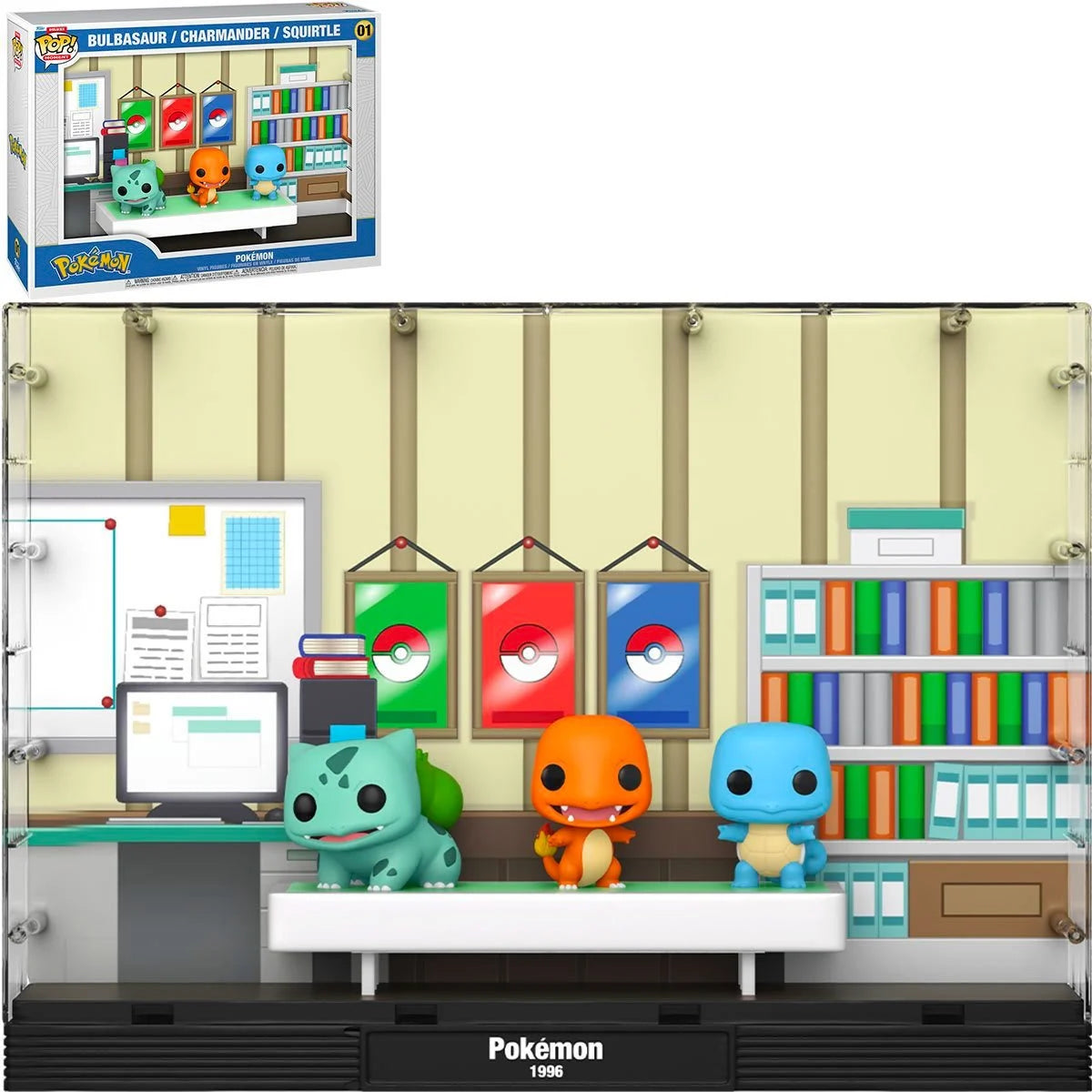 EE Exclusive Pokemon Bulbasaur/Charmander/Squirtle Deluxe Funko Pop! Moment #01