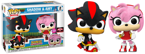 Funko Pop! Shadow & Amy 2 Pack (Flocked)(Target Con Sticker)