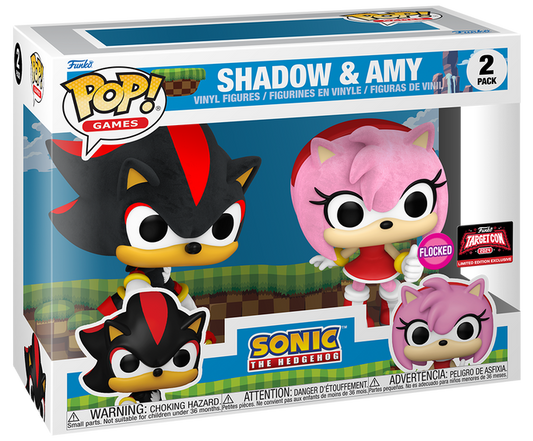 Funko Pop! Shadow & Amy 2 Pack (Flocked)(Target Con Sticker)