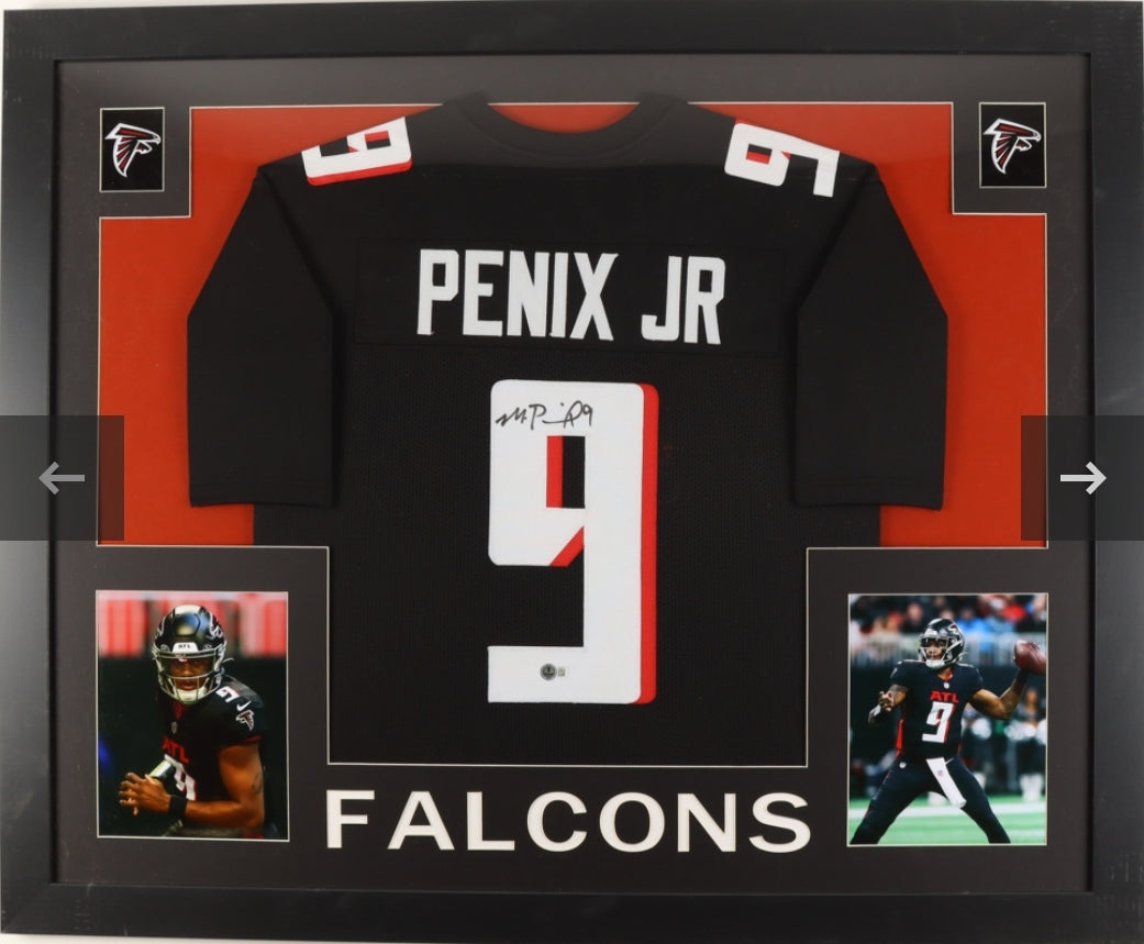 Framed Michael Penix Jr Autographed Jersey (Beckett)