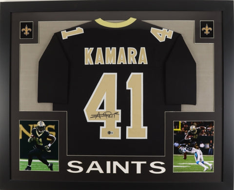 Framed Alvin Kamara Autographed Jersey (Beckett)